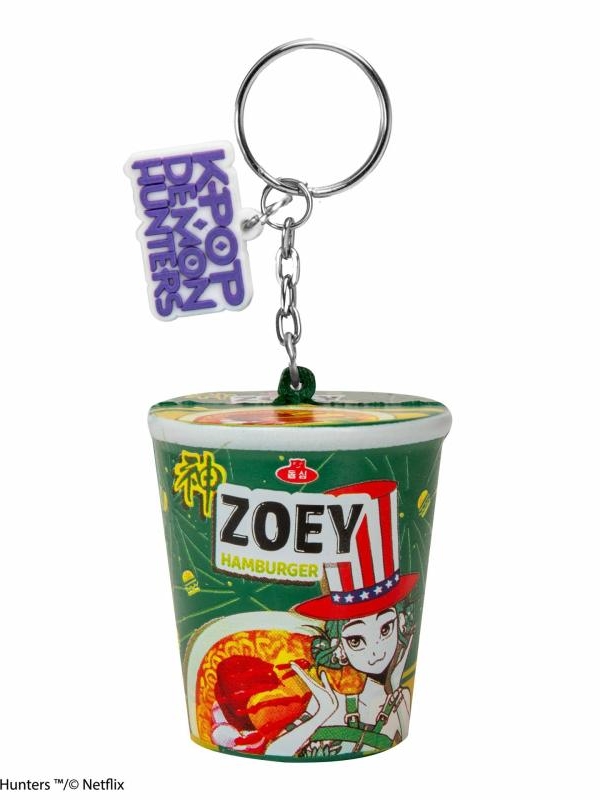 K-Pop Demon Hunters squishy keychain - Zoey Hamburger Noodles