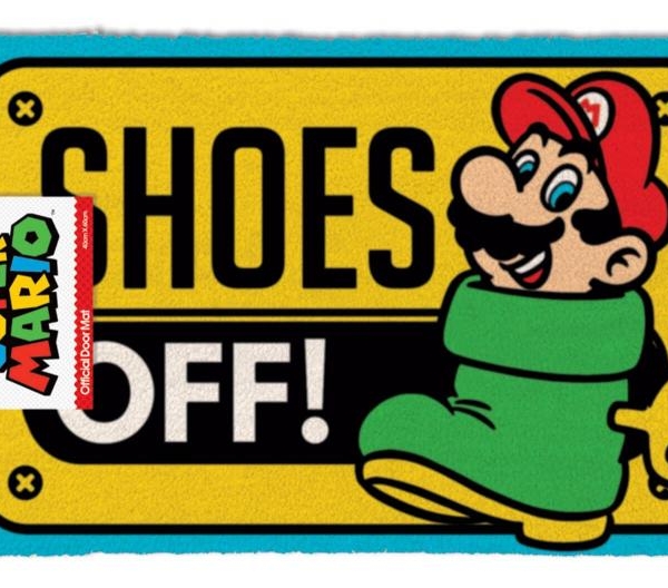 SUPER MARIO (SHOES OFF COLOUR) DOOR MAT