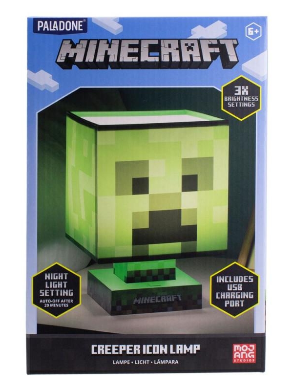 Minecraft Creeper Lamp and USB Charger (high: 26 cm)