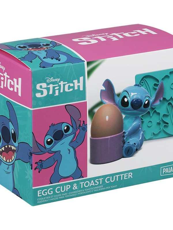 Disney Stitch Egg Cup and Toast Cutter Set