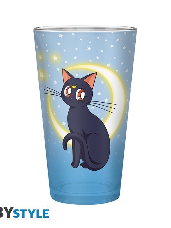 SAILOR MOON large glass (400ml) - Luna & Artemis