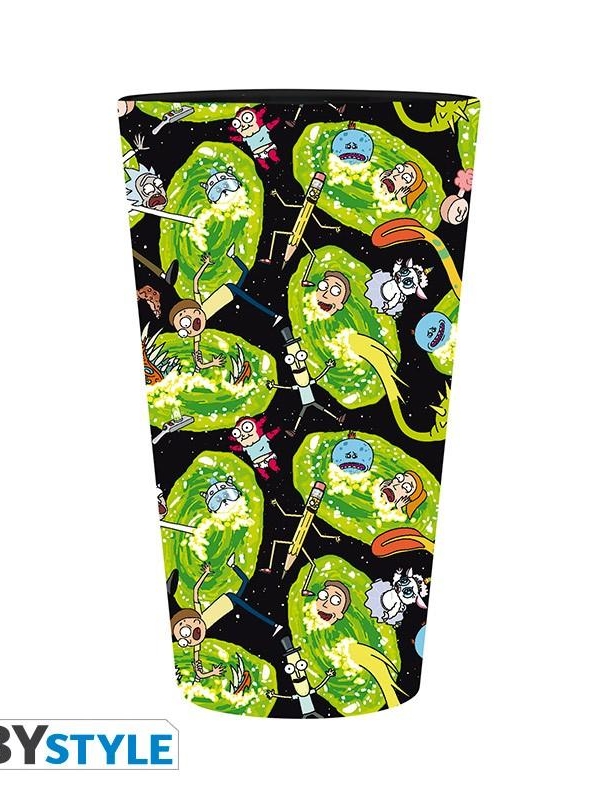 Rick and Morty large glass (400 ml) - Portals
