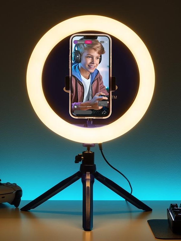 Playstation streaming light with phone holder