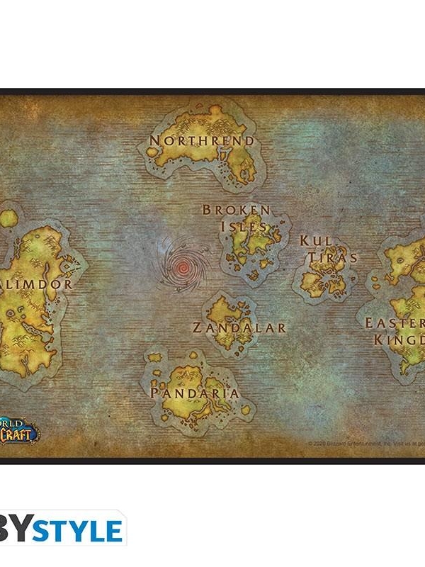 WORLD OF WARCRAFT Gaming Mousepad - Map (35 x 25 cm)