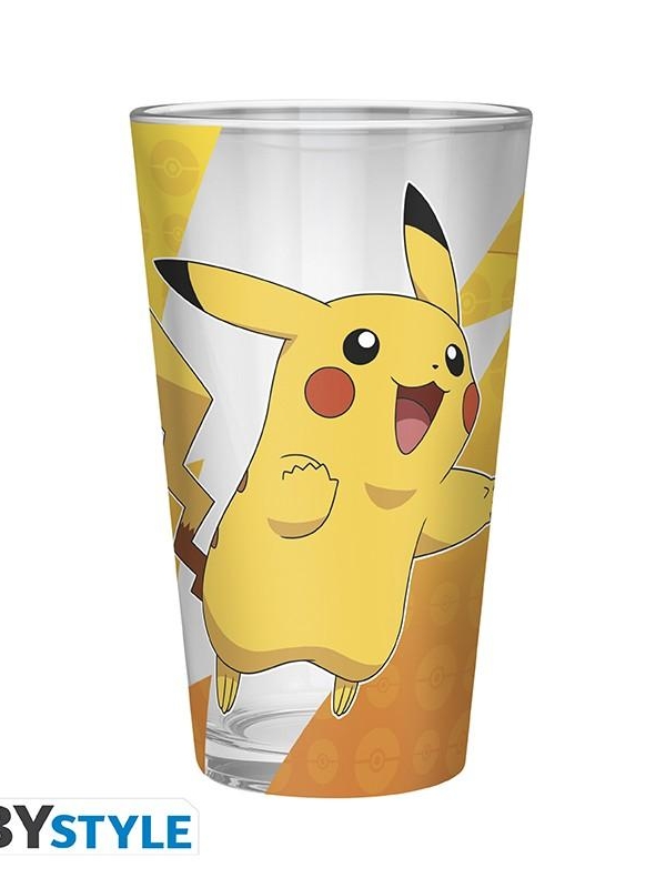 Pokemon large glass (400 ml) - Pikachu