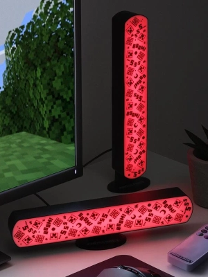 Minecraft zestaw 2 lampek wielokolorowych z pilotem