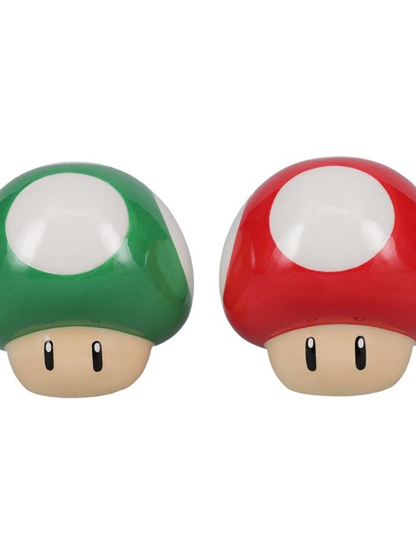 Super Mario Mushroom Salt and Pepper Shakers