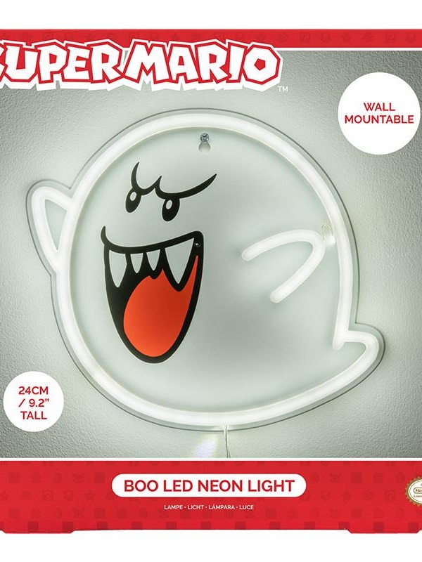 Super Mario Wall Mountable LED Neon Light - Boo (high: 24 cm)