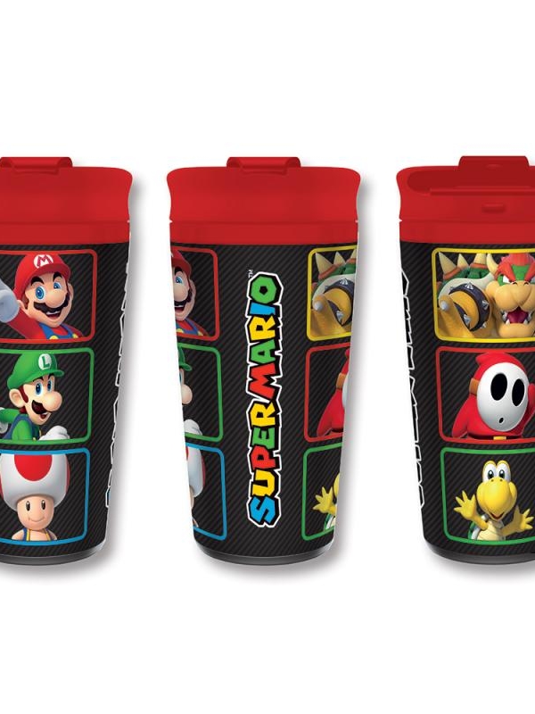 SUPER MARIO (COLOUR BLOCKS) METAL TRAVEL MUG
