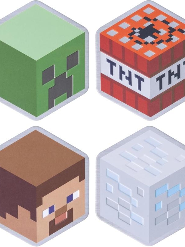 Minecraft Metal Coasters set (4 pcs)