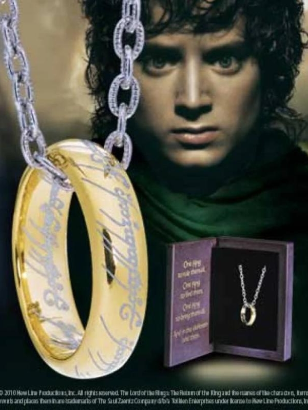 Lord of the Rings - The One Ring Silver Ring with Chain Replika