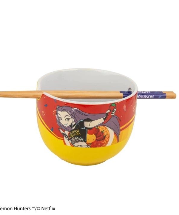 K-POP Demon Hunters ramen bowl with Chopsticks - Mira Spice Queen