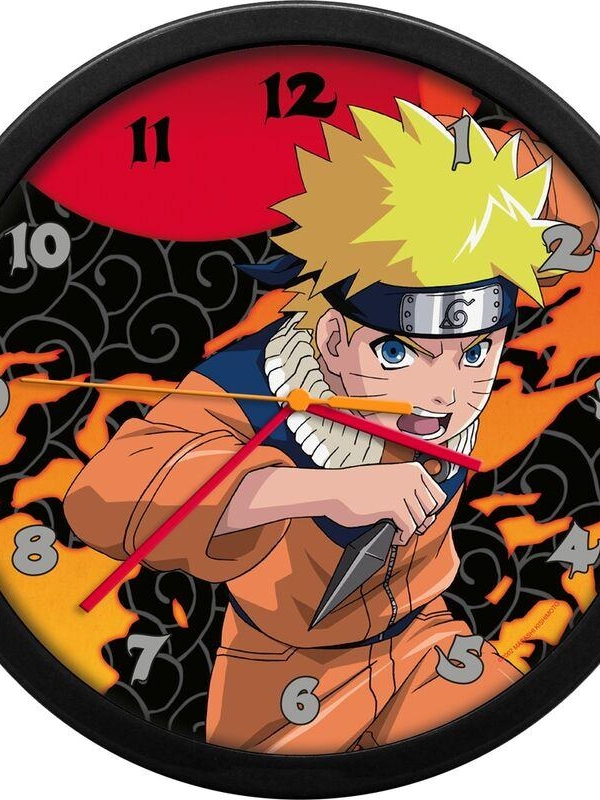 Naruto wall clock (diameter: 25 cm)