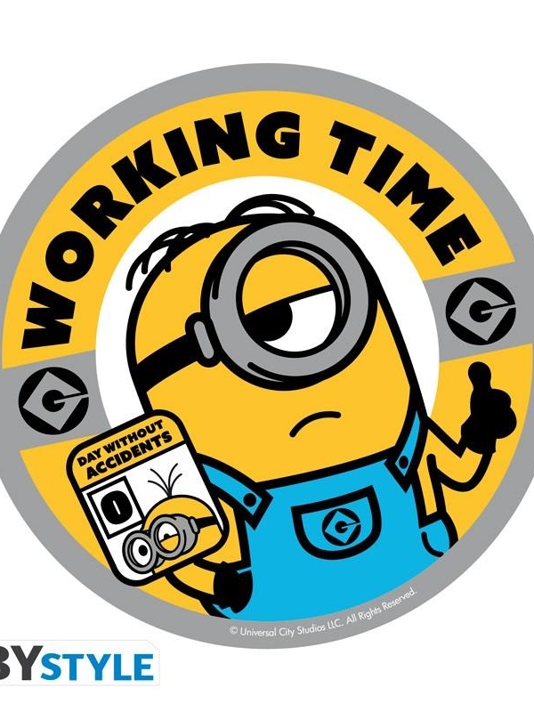 MINIONS flexible mousepad Working Time (diameter: 21,5 cm)