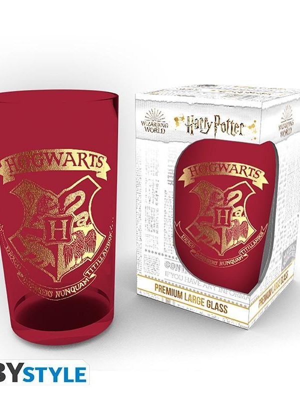 HARRY POTTER large glass (400ml) - Emblem
