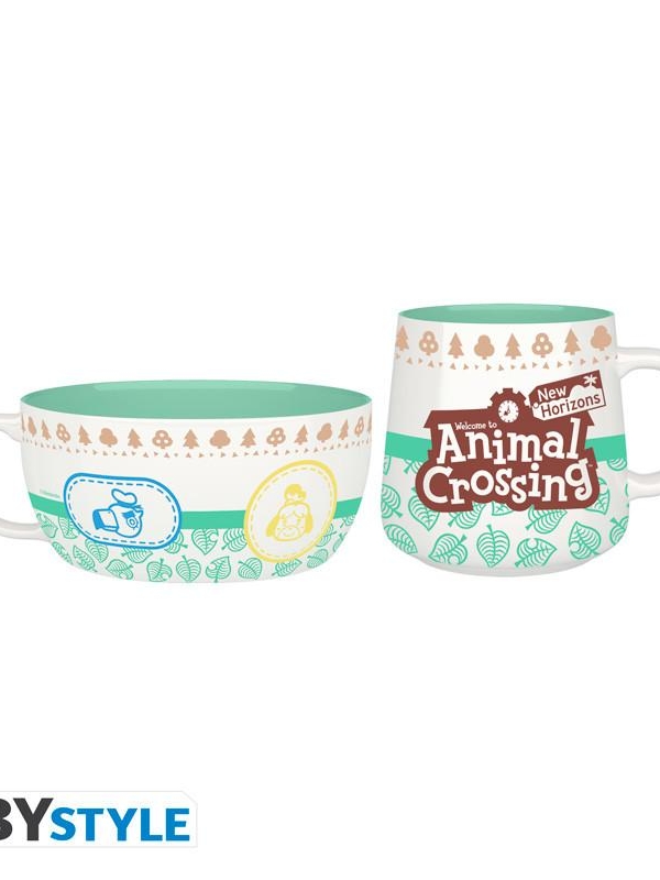 ANIMAL CROSSING - Breakfast Set Mug + Bowl - Characters