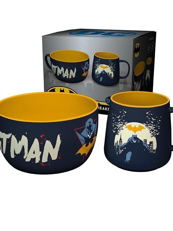 DC COMICS - Breakfast Set Mug + Bowl - Batman Iconic