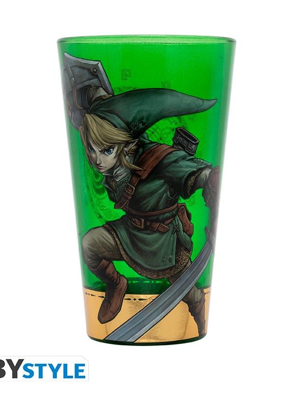 THE LEGEND OF ZELDA premium large glass (400 ml) - Link