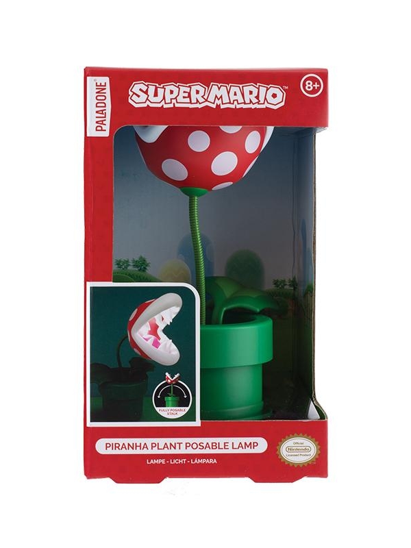Super Mario Piranha Plant Posable Lamp (high: 21,3 cm)